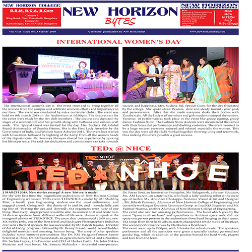 NH Bytes March 2018- Newsletters- Bangalore Engineering College