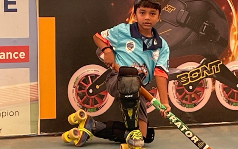 Nishant of Grade 2A He secured the 2nd position with a Silver medal in the championship League trophy held by KRSA ( Karnataka roller skate academy )