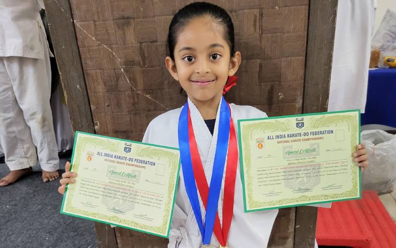 Krisha Vaishya of Grade 2C, has excelled at the All India Karate-Do Federation held on 17th November 2024.