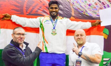 Kiran Kumar breaks World Record and also wins 5 gold medals at the World Cup World Powerlifting Congress/Amateur World Powerlifting Congress held at Bishkek, Russia